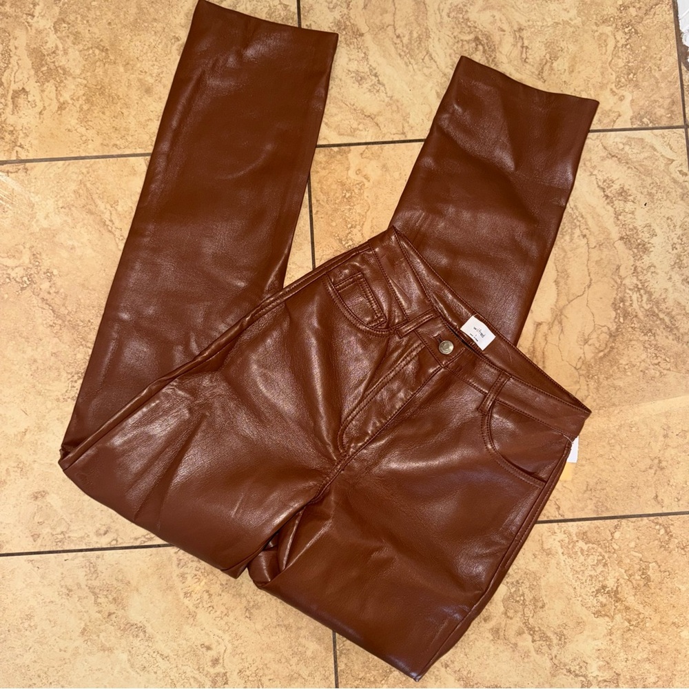 Aritzia Wilfred Faux Leather Pants Size 0